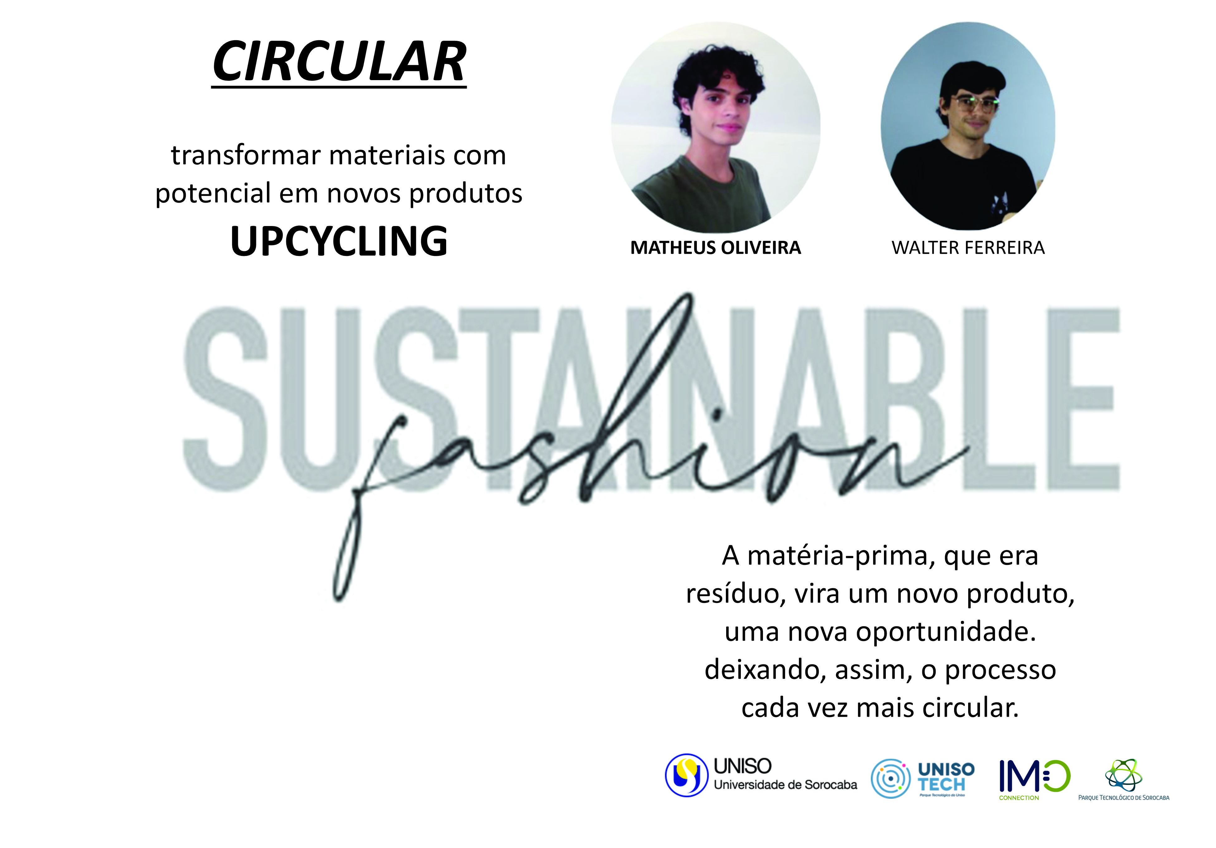 CIRCULAR - MODA SUSTENTÁVEL /UPCYCLING 